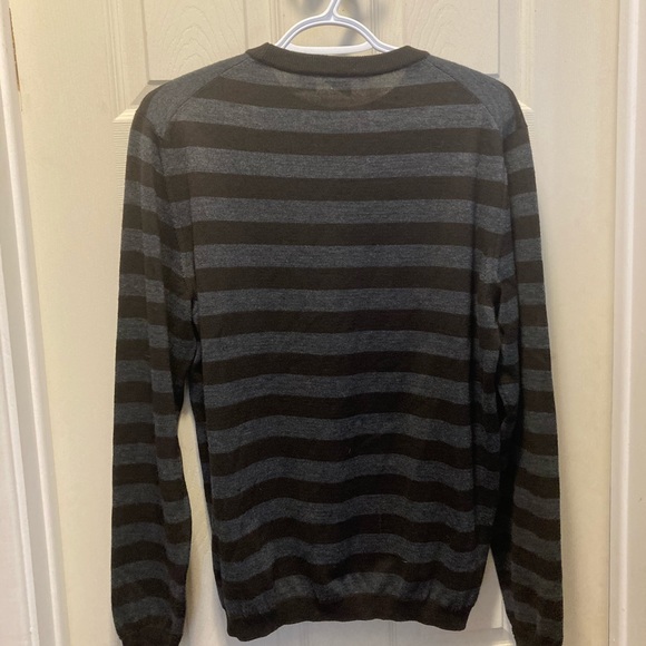 Hugo boss striped slim fit sweater XL virgin wool - Picture 4 of 5